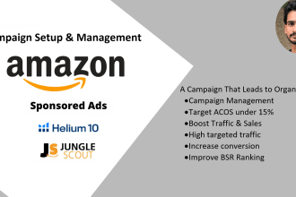 set up optimize and manage your amazon fba PPC advertising campaigns