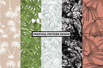 design unique seamless any type pattern with 3d view if need for your business
