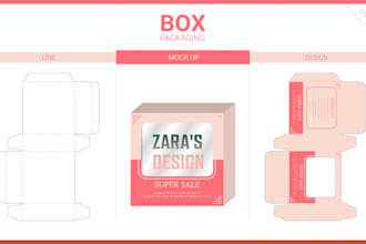 design product dieline and renderings