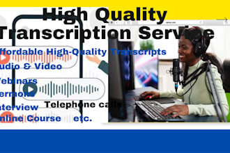 provide professional audio and video transcription services