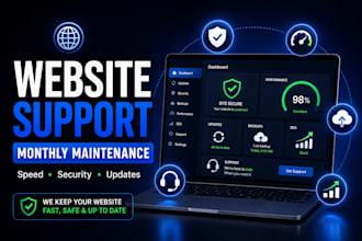 provide monthly website maintenance and boost website speed