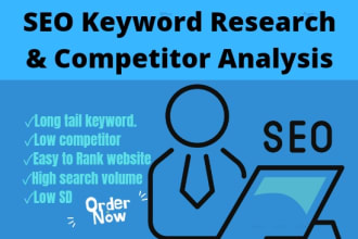 do SEO keyword research and competitor analysis