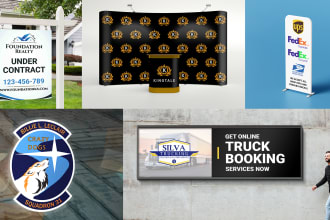 design a yard sign,decals,window graphics,signage,or signboard for your business
