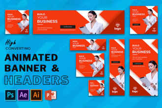design HTML5 animated banner, web banner, google display ads, banner ads