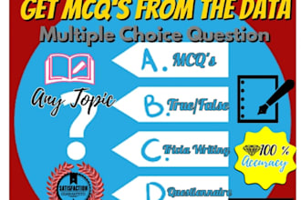 create mcqs from the data