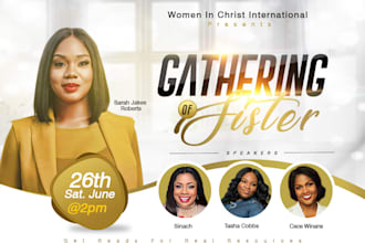 design an amazing event flyer, party, and church poster