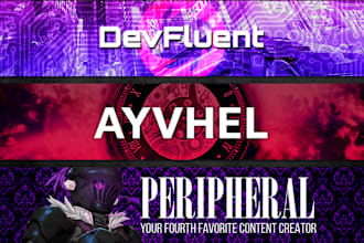 create an attractive banner for your youtube, twitch, or discord