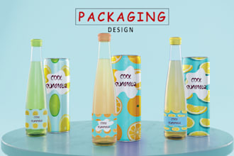 do bottle soft drink supplement labeling  jar pouch  design