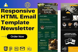 create an awesome responsive HTML email template or newsletter mailchimp