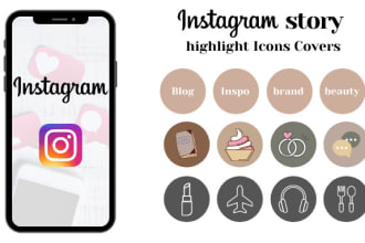 create your instagram highlight covers icon design