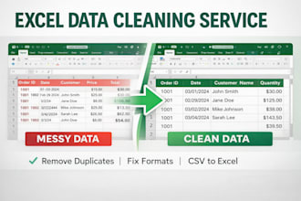 clean and format your excel or CSV data