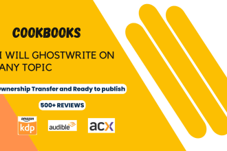 ghostwrite ebooks or cookbooks