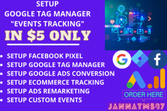 set up tracking events via google tag manager