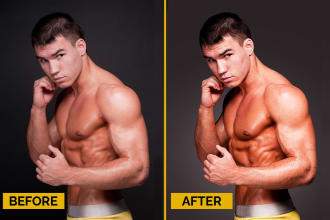 retouch bodybuilder, fitness, sports photography