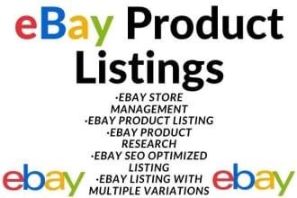 do ebay listing, ebay SEO listing , ebay lister