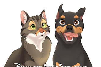 draw pet into cartoon art disney