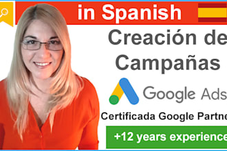 create your google ads adwords PPC campaigns in spanish
