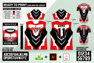 design and layout sublimation jersey or esports jersey
