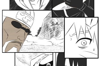 draw a page of comic or webtoons with your idea