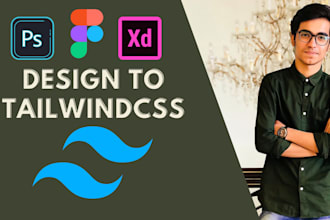 convert your xd figma PSD to tailwind CSS and HTML