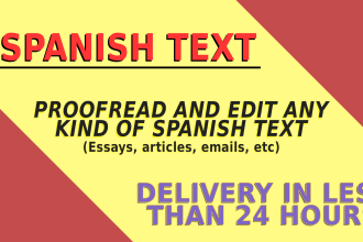 proofread and correct your spanish texts