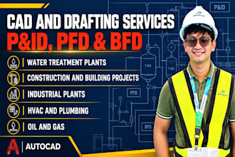 make p and id, pid with bfd, pfd, equipment list and tagging