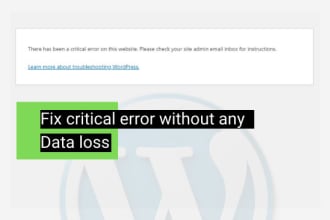 fix critical error in wordpress