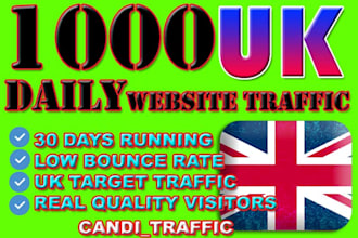 send uk traffic real target keyword website visitors