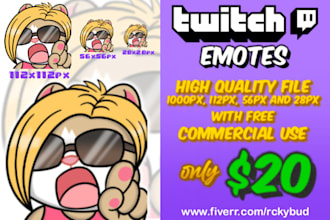 create a premium twitch emotes or badges