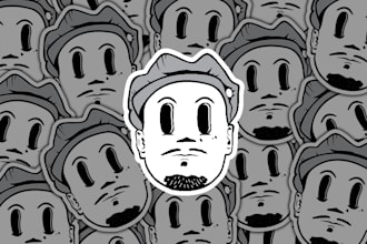 draw vintage cartoon avatar portrait for you