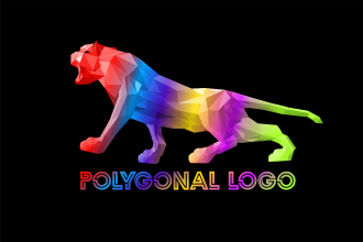 design 2 clever polygonal and modern geometric line art logo