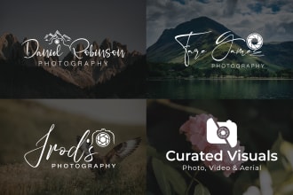 do modern photography logo, signature and watermark