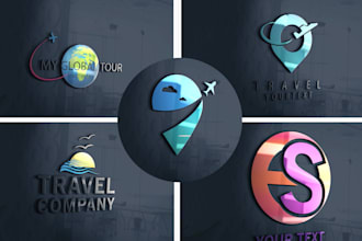 design travel agency, tourism and best vacation logo