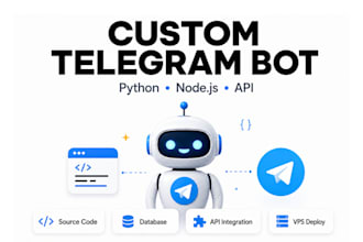 develop custom telegram bot python, nodejs, typescript