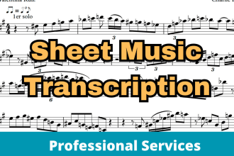 transcribe any song into sheet music