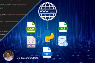 create a web scraper for any website and can provide source code