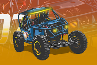 create detailed car and vehicle vector illustration