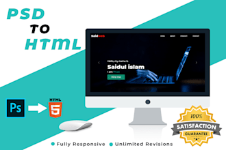 convert psd to html responsive