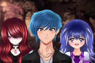 draw beautiful anime art illustration or anime nft collection