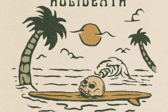 do vintage logo design or t shirt illustration