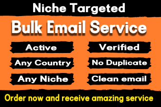 find 100k targeted active and verified bulk email list for email marketing