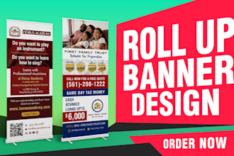 create a roll up, retractable banner or event banner