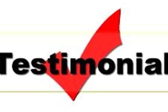 deliver a video testimonial for your product