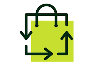 amazing retail shop logo with express delivery