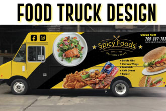 do exclusive food truck wrap design , any vehicle wrap