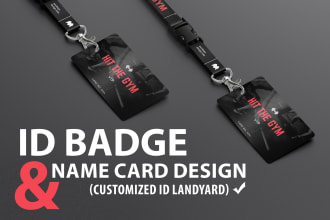design id badge, name card, press pass, lanyard, stationary