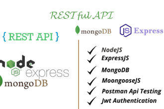 develop your API using nodejs, mongodb and testing using postman