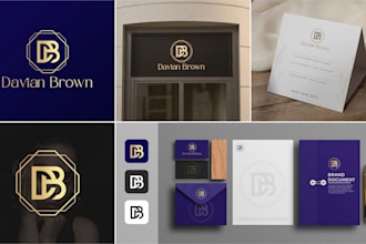do minimalist logo design, brand identity and branding kit