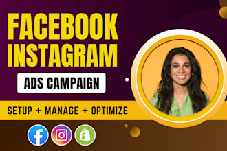 setup shopify facebook ads campaign, instagram ads, fb marketing, fb advertising