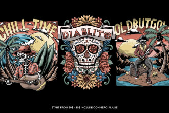 do unique skull and skeleton streetwear, beach tshirt merch